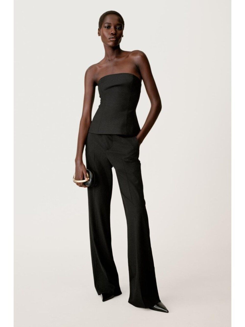 ZARA Womens Pants Medium Black 50th Anniversary Buckle Trousers 3374/606 NWOT